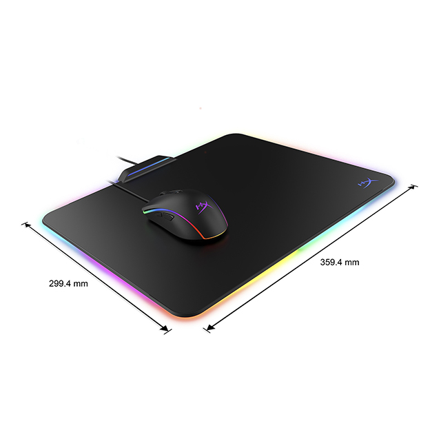 Mousepad HyperX Fury Ultra RGB, Rigido, Mediano, 340x300x4mm, HX-MPFU-M