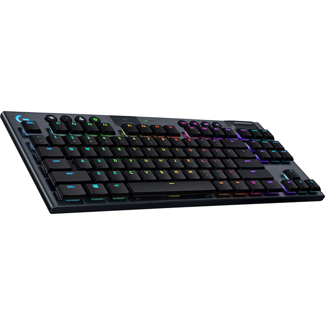 Teclado Mecánico Logitech G915 TKL Negro, GL Tactile, Lightsync RGB, Lightspeed, Bluetooth - 920-009495