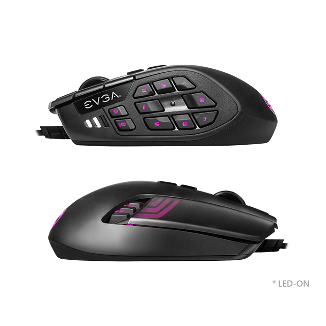 Mouse EVGA X15 MMO Gaming Mouse, Alámbrico, 16,000 DPI, 20 Botones, Pixart 3389 Optico - 904-W1-15BK-KR