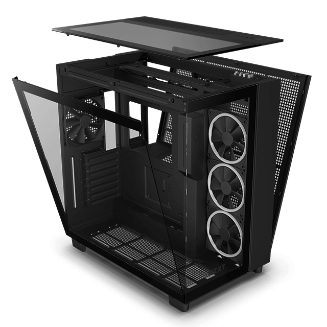 Gabinete NZXT H9 Elite Negro, ATX, Cristal Templado, 3 Ventiladores RGB, 1 Ventilador sin RGB - CM-H91EB-01