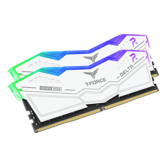 Memoria RAM TEAMGROUP T-Force Delta RGB Blanca 32GB 2x16GB DDR5 6000MHz - FF4D532G6000HC38ADC01