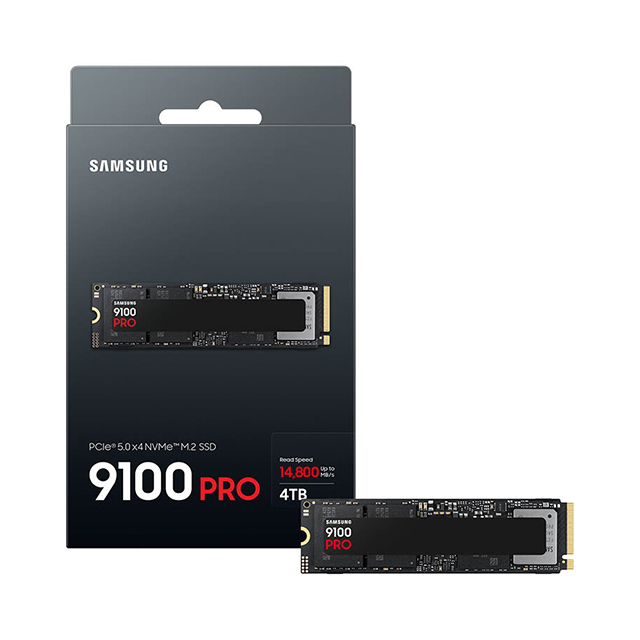 Unidad de Estado Sólido SSD NVMe M.2 Samsung 9100 PRO, 1TB, 14,700/13,300 MB/s, PCI Express 5.0 - MZ-VAP1T0B