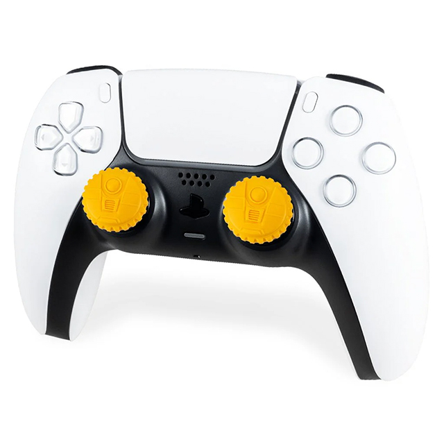 KontrolFreek - Borderlands 3 Claptrap - para PS4 y PS5 | Performance Thumbsticks | 2 Mid-Rise Convex | Amarillo
