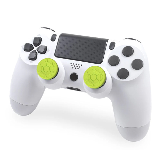 KontrolFreek - Striker - para PS4 y PS5 | Performance Thumbsticks | 2 Alturas Bajas, Agarre y Precisión Mejorados | Amarillo