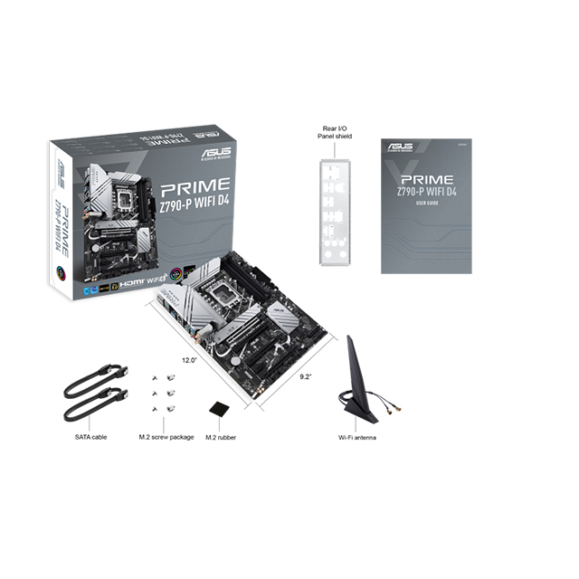 Tarjeta Madre Asus Prime Z790-P WIFI D4, ATX, 12th y 13th Gen Intel, LGA1700, DDR4 5333Mhz OC, x3 M.2, Aura Sync, Wi-Fi 6E, Bluetooth 5.2, Thunderbolt 4