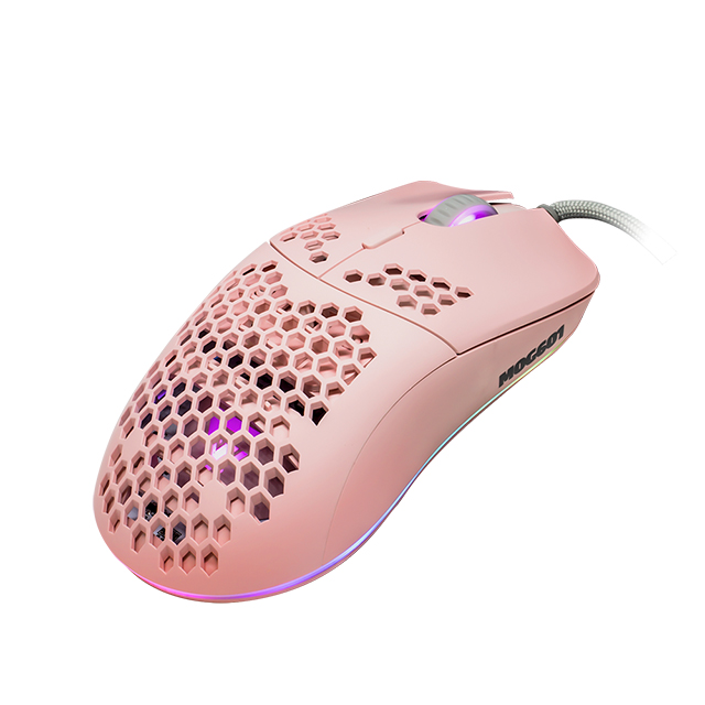 Mouse GameFactor MOG601, Rosa, Ultralight, Alámbrico, RGB, 16,000 DPI, PIXART 3389, 7 Botones - MOG-601 PK