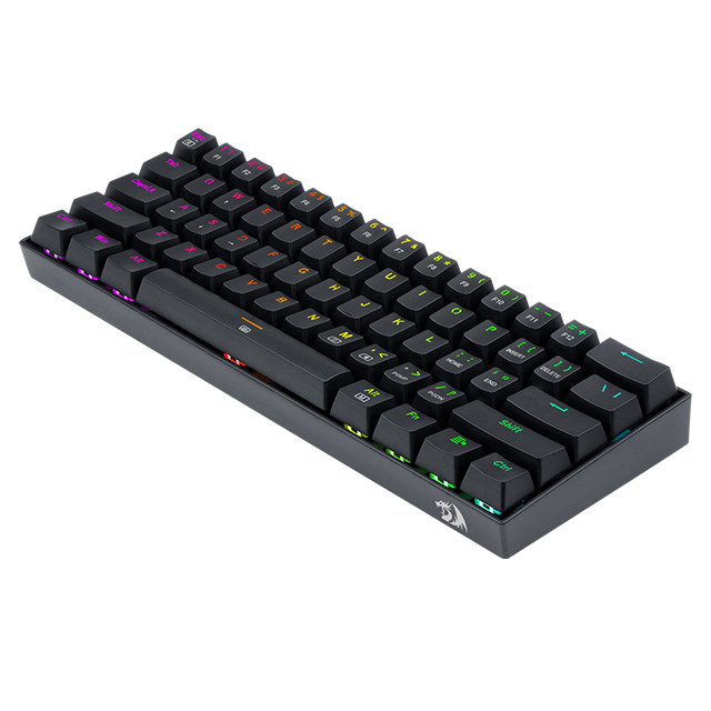 Teclado Gamer Mecanico 60% Redragon Dragonborn K630RGB Black, Switches Redragon Blue