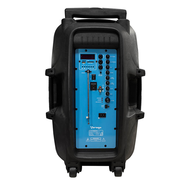 Bocina Karaoke Vorago KSP-500 | 2 Microfonos inalámbricos | Tripie | USB | SD | 3.5mm | Bluetooth | Bafle