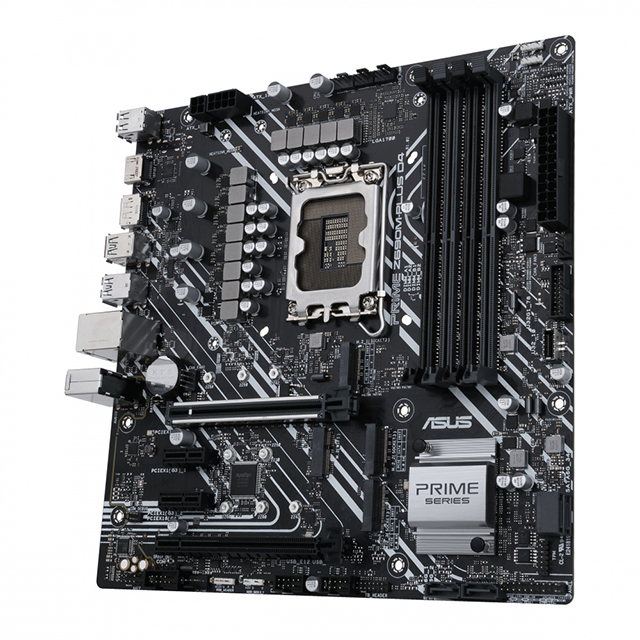 Tarjeta Madre Asus Prime Z690M-Plus D4, Micro-ATX, 12th Gen Intel, LGA1700, DDR4 5333Mhz OC, 3x M.2, Thunderbolt 4, Aura Sync