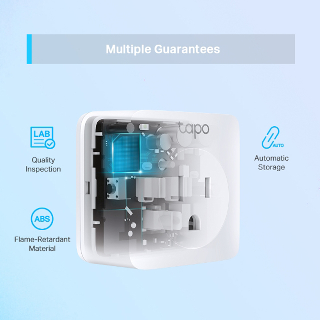 Mini contactos de Wi-Fi inteligentes TP-Link Tapo P100 2 Pack | Compatible con Hey Google y Alexa