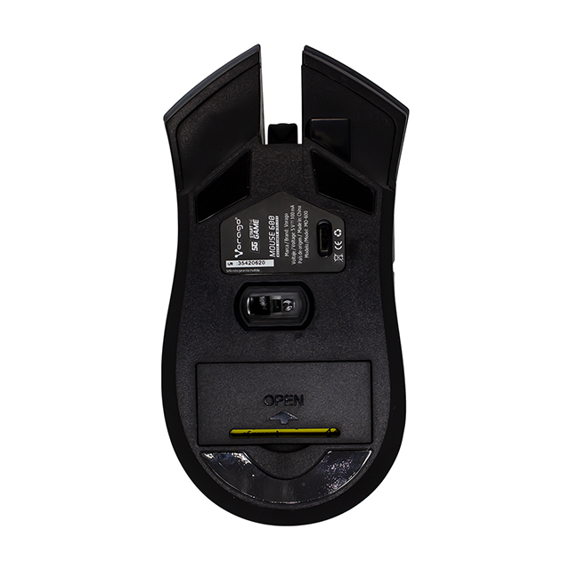 Mouse Inalámbrico Vorago MO-600 Negro LED Azul | 2400 Dpi | Recargable