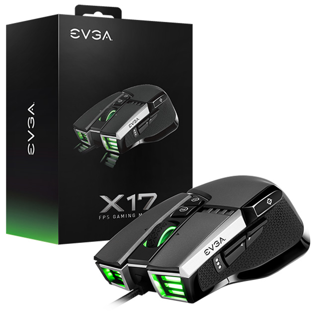 Mouse Gamer EVGA X17 Gray, Alámbrico, 16,000 DPI, 10 Botones, Pixart 3389 Optico - 903-W1-17GR-KR