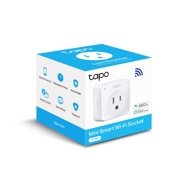 Mini contacto de Wi-Fi inteligente TP-Link Tapo P100 | Compatible con Hey Google y Alexa