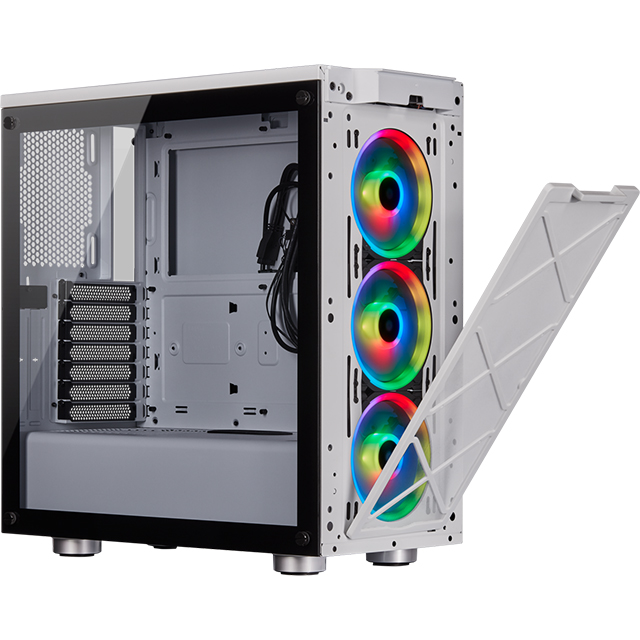 Gabinete Corsair ICUE 465X RGB Blanco, Cristal Templado, 3 Ventiladores LL120, ATX - CC-9011189-WW