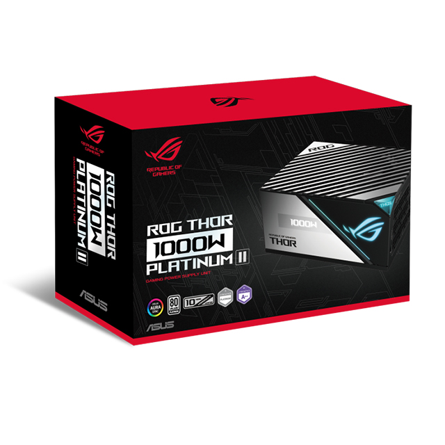 Fuente de Poder Asus ROG Thor 1000W Platinum II, 80 Plus Platinum, Pantalla OLED, Aura Sync - ROG-THOR-1000P2-GAMING