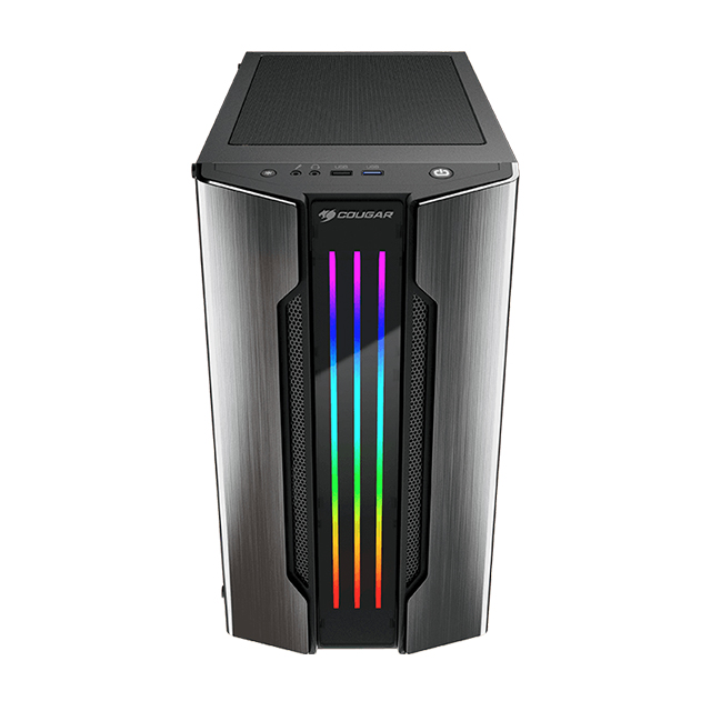 Gabinete Cougar Gemini M Iron-Gray, RGB, Cristal Templado, Micro ATX, 385TMB0.0001