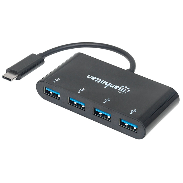 Hub USB-C 3.2 Gen 1 con 4 puertos USB-A Manhattan - 162746