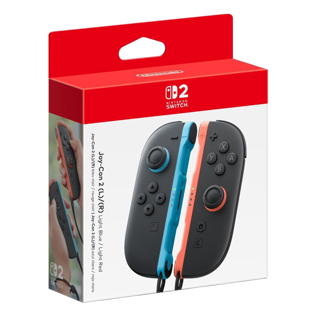 Control inalámbrico Nintendo Joy-Con (L)/(R) Light Blue / Light Red, Bluetooth 5.0, Multiplataforma Switch 2