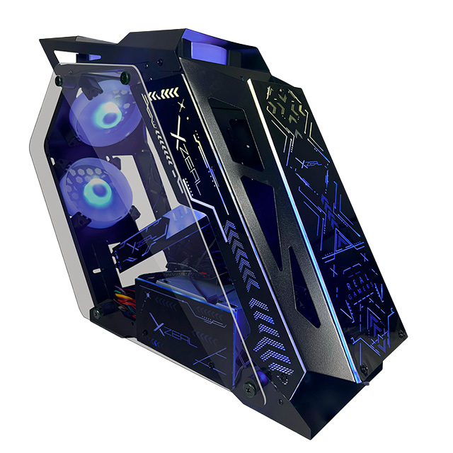 Gabinete Xzeal IR02, Micro-ATX, Cristal Templado, 4x Ventiladores ARGB, Negro - XZGAIRRGBB