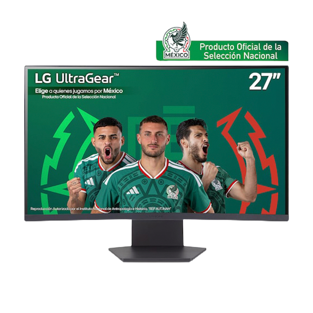 Monitor Gamer LG UltraGear 27GS60QC-B, 27", Curvo 1000R, QHD 2560×1440, 180 Hz, VA, 1 ms, FreeSync, HDMI/DisplayPort – 27GS60QC-B