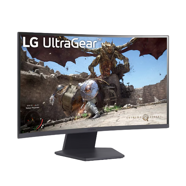 Monitor Gamer LG UltraGear 27GS60QC-B, 27", Curvo 1000R, QHD 2560×1440, 180 Hz, VA, 1 ms, FreeSync, HDMI/DisplayPort – 27GS60QC-B