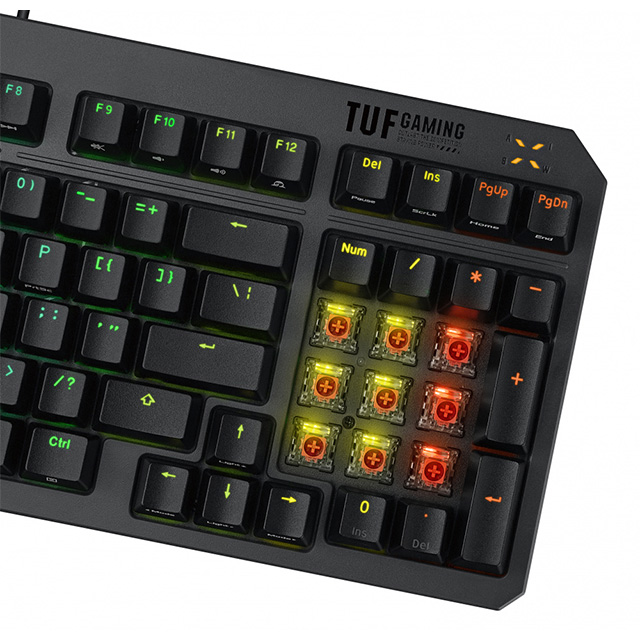 Teclado Mecanico Asus TUF Gaming K3 Gen II, RGB, Switches N-key Rollover, Anti-Ghosting, Aura Sync, Ingles - RA07-TUF-K3-GEN II