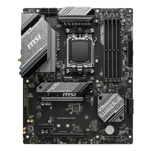 Tarjeta Madre MSI B650 Gaming Plus WiFi, ATX. AM5, DDR5 7200Mhz, x2 M.2, Wifi, Bluetooth