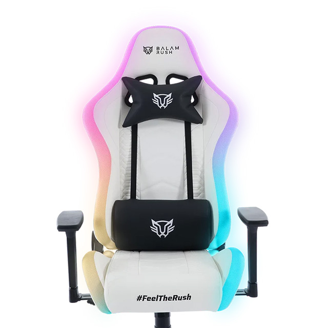 Silla Gamer Balam Rush Lightning Rush V2, Reclinable, 150Kg, Blanco - BR-940573