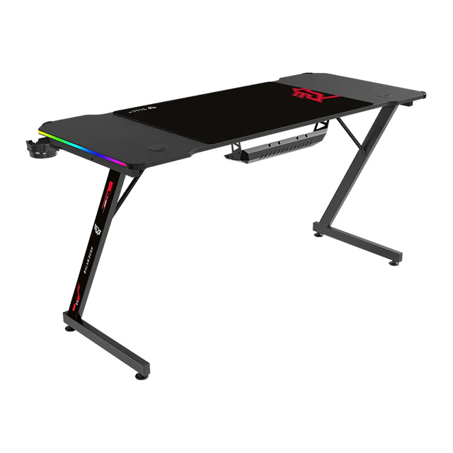 Escritorio Gamer Balam Rush Olympus Spot Glow MRX6000, Porta Vasos, Porta Controles, RGB, Incluye Mousepad, Ergonomico, Negro - BR-941396
