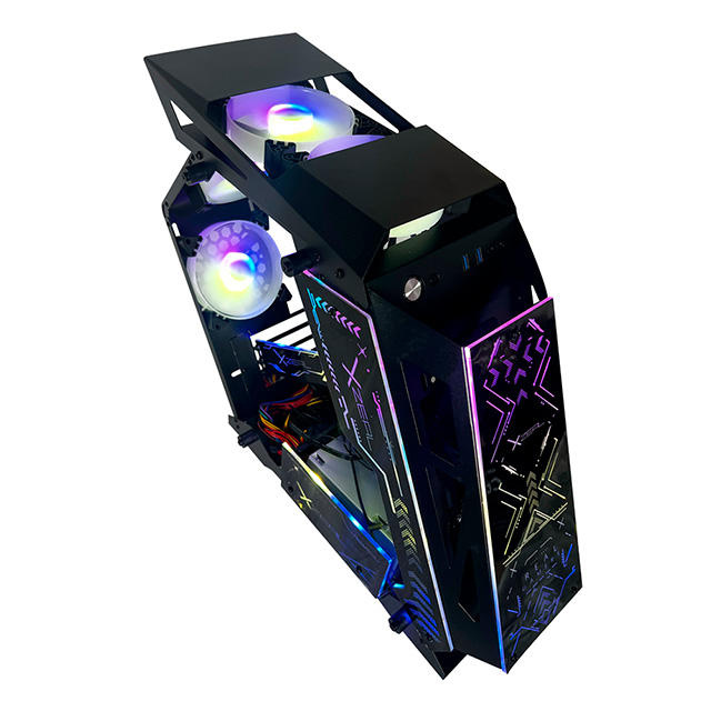 Gabinete Xzeal IR02, Micro-ATX, Cristal Templado, 4x Ventiladores ARGB, Negro - XZGAIRRGBB