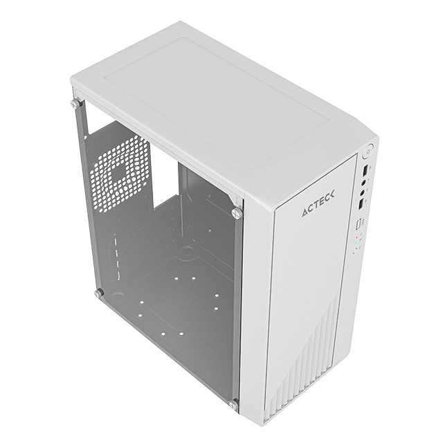Gabinete Acteck Kioto GC220 Essential, Micro-ATX, Incluye fuente de 500w, Blanco - AC-939522