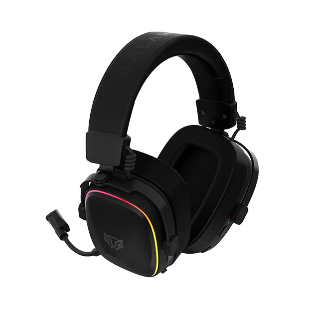 Diadema Gamer Balam Rush Aeon Expert HS1100, Inalámbrico, 3.5mm, Bluetooth, 2.4 MHz, Mic desmontable, Sonido 7.1, PC, Moviles, Consolas, RGB, Recargables, Negro - BR-938501