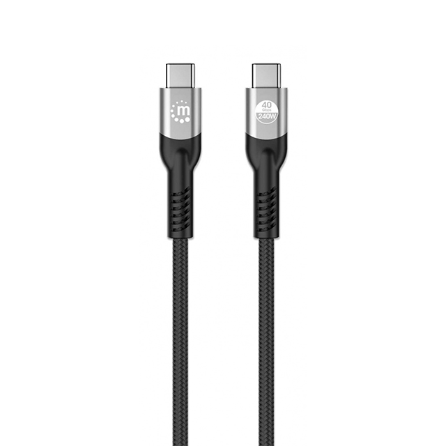 Cable Manhattan USB-C a USB-C, 2 metros, carga y transferencia de datos – 356381