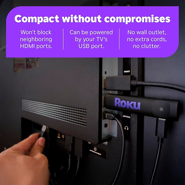 Roku, Dispositivo de Streaming HD para TV con Control de Voz - 3840R