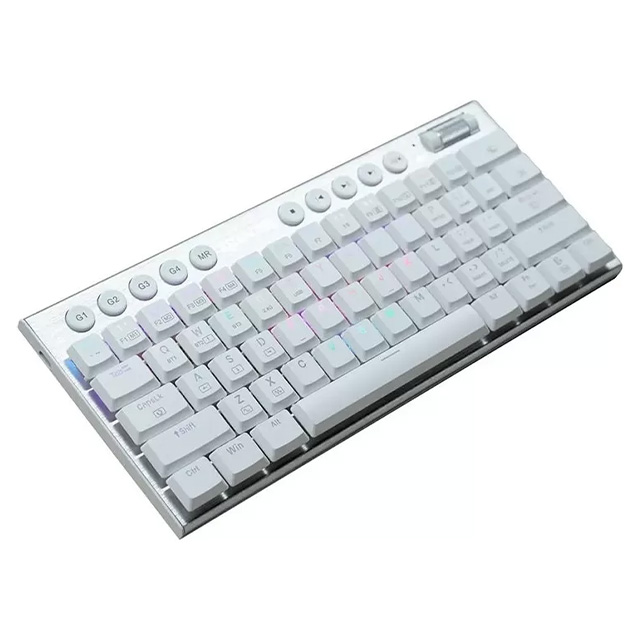 Teclado Gamer Mecanico Redragon Horus Mini PRO White, Switches Red Ultra Low Profile, Inalámbrico, Iluminación RGB, Inglés - K632W-RGB-PRO RED