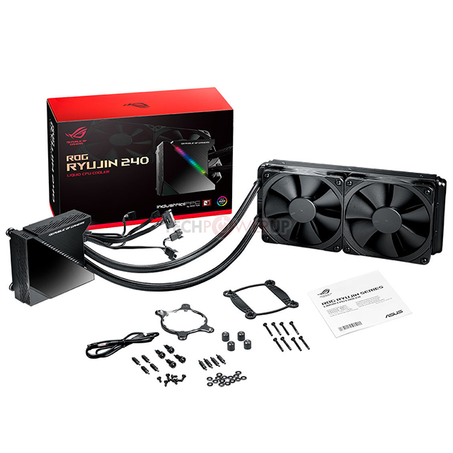 Enfriamiento Liquido Asus ROG Ryujin 240, Pantalla OLED, Aura Sync RGB, 2 Ventiladores Noctua iPPCC 2000 PWM 120mm