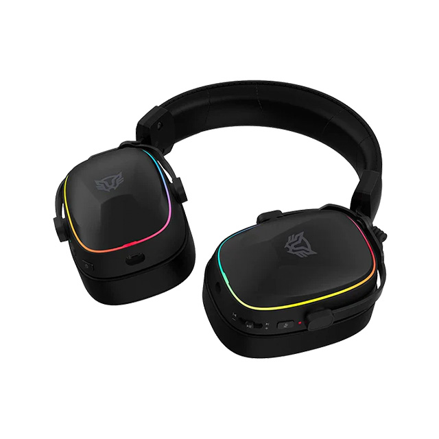 Diadema Gamer Balam Rush Aeon Expert HS1100, Inalámbrico, 3.5mm, Bluetooth, 2.4 MHz, Mic desmontable, Sonido 7.1, PC, Moviles, Consolas, RGB, Recargables, Negro - BR-938501