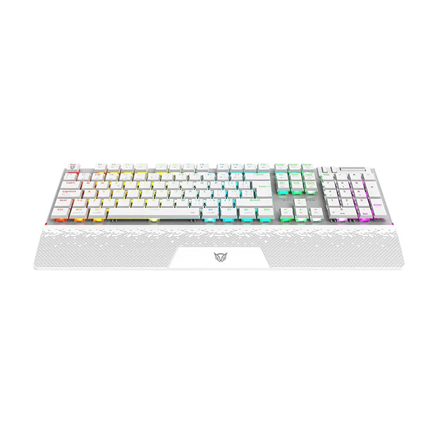 Teclado Mecánico Balam Rush Dominate Expert GK979I, Inalambrico, Switches Rojos, Reposa muñecas, RGB, Español, Blanco - BR-940399