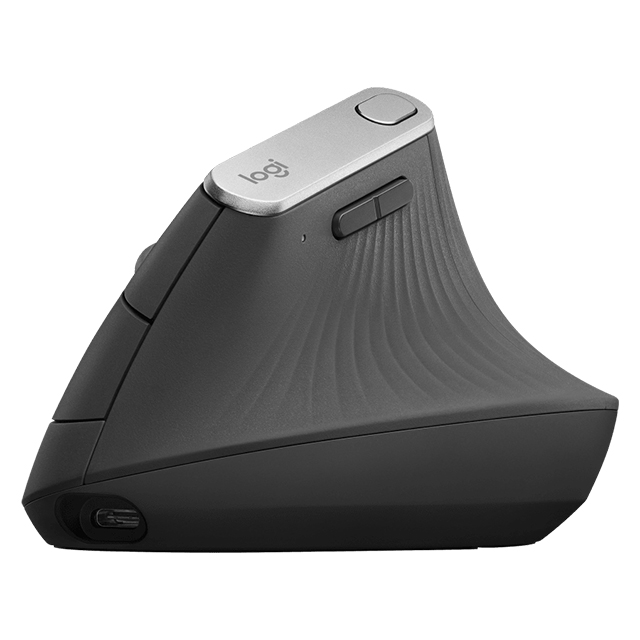 Mouse Ergonomico Logitech MX Vertical, 4 Botones personalizables, USB-C, USB Unifying, Bluetooth - 910-005449