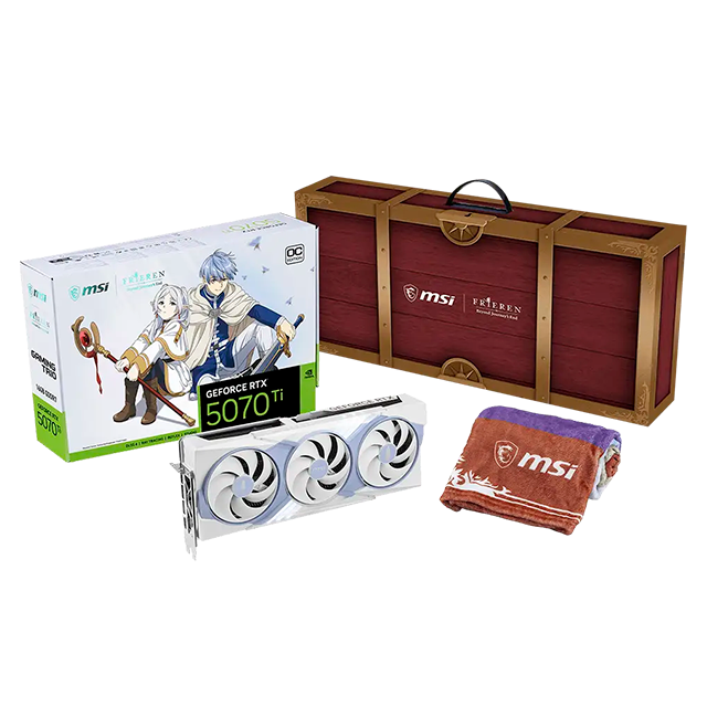 Tarjeta de Video MSI GeForce RTX 5070 Ti 16G FRIEREN EDITION OC, 16 GB GDDR7, PCIe 5.0, 256-bit, 3× DisplayPort 2.1b, HDMI 2.1b – 912-V531-682