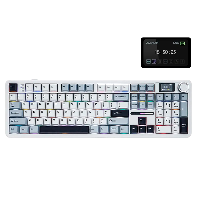 Teclado Mecánico Aula F108PRO Wireless, 100%, switches Leobog Reaper, inglés, inalámbrico – 8500-0060