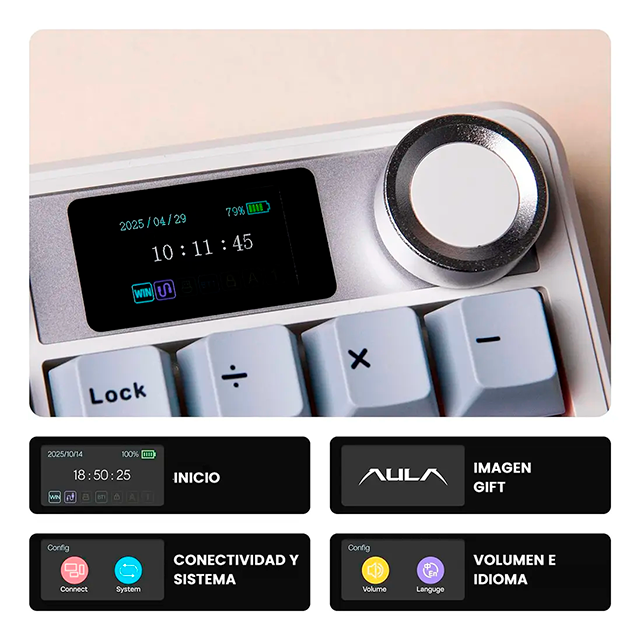 Teclado Mecánico Aula F108PRO Wireless, 100%, switches Leobog Reaper, inglés, inalámbrico – 8500-0060