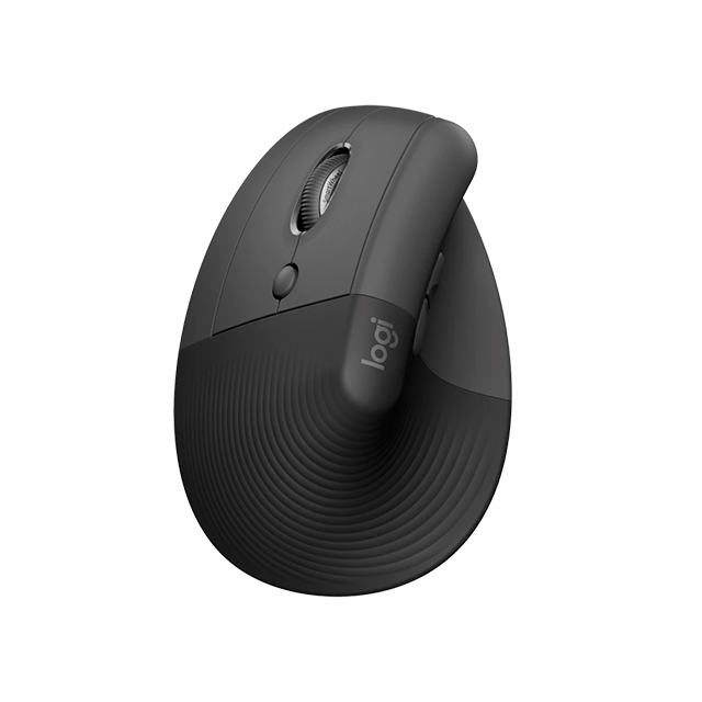 Mouse Ergonómico Logitech Lift Vertical, Inalámbrico, Zurdo, Bluetooth + USB Logi Bolt, Grafito – 910-006467