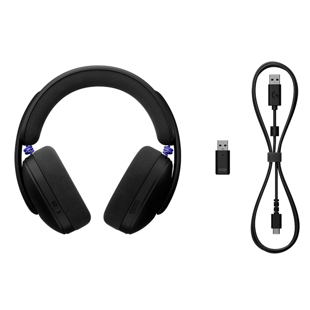 Diadema Gamer Inalámbricos Logitech G325 LIGHTSPEED, Bluetooth 5.3, USB-A LIGHTSPEED, USB-C, negro – 981-001523