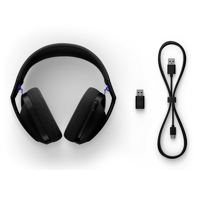 Diadema Gamer Inalámbricos Logitech G321 LIGHTSPEED, Bluetooth 5.2, 2.4 GHz, micrófono flip-to-mute, USB-C, negro – 981-001562