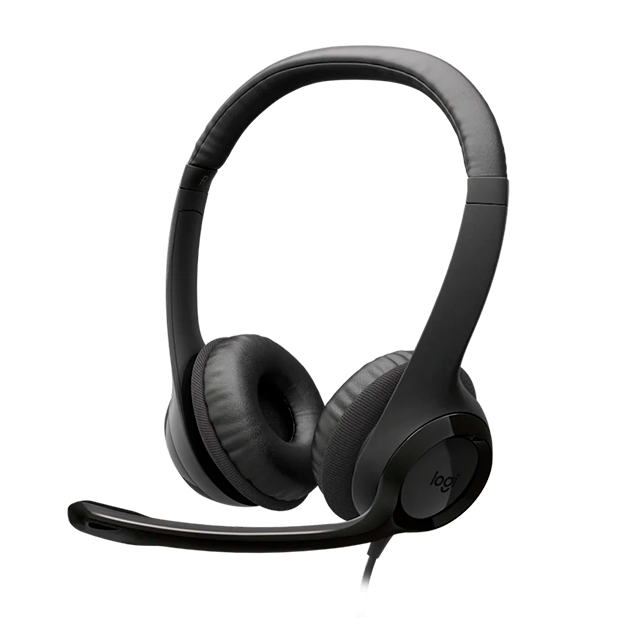 Diadema Logitech H390 USB-C, sonido estéreo, micrófono con cancelación de ruido, USB-C, Midnight Black – 981-001575