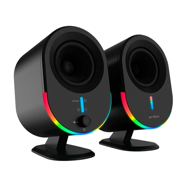 Bocinas Acteck Dynamic Exact BS630, Estéreo 2.0, 20W RMS, Bluetooth 5.0, AUX 3.5 mm, USB, Negro – AC-935869