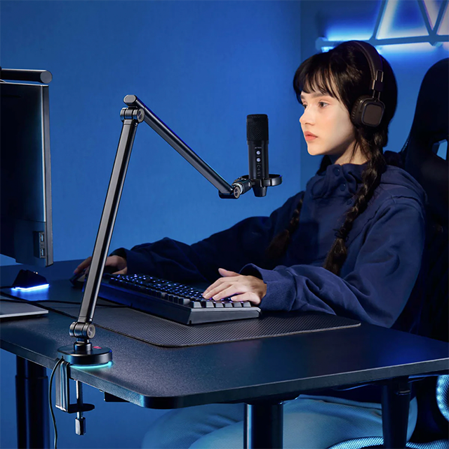 Brazo Articulado para Micrófono Enforce Zone Micro BM400, soporte de escritorio, ajustable, negro – AC-939706