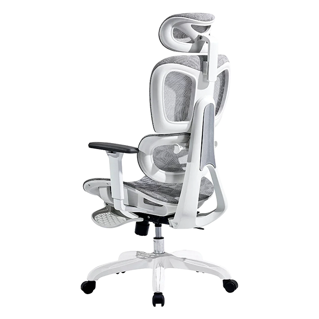 Silla de oficina Flux Pro EC757, ergonómica, malla, PP y nylon, pistón clase 4, elite blanco – AC-940276