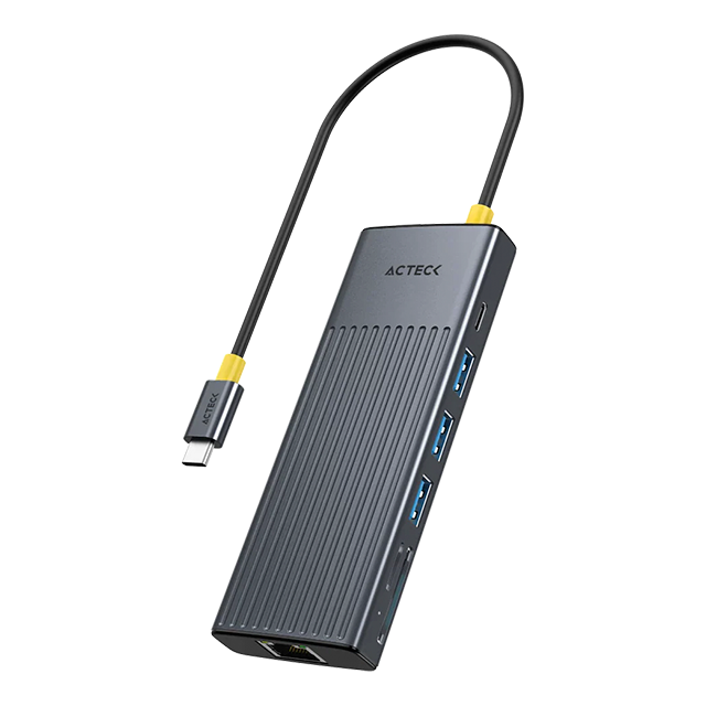 Hub USB-C 9 en 1 Acteck Nexus Dock Pro HN930, HDMI 4K 60Hz, Ethernet Gigabit, USB-C PD 100W – AC-944618